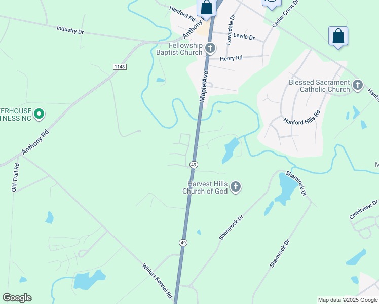 map of restaurants, bars, coffee shops, grocery stores, and more near 3027 Maple Avenue in Burlington