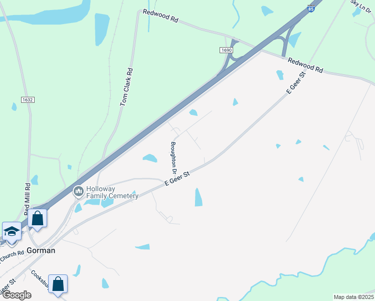 map of restaurants, bars, coffee shops, grocery stores, and more near 3324 Broughton Drive in Durham
