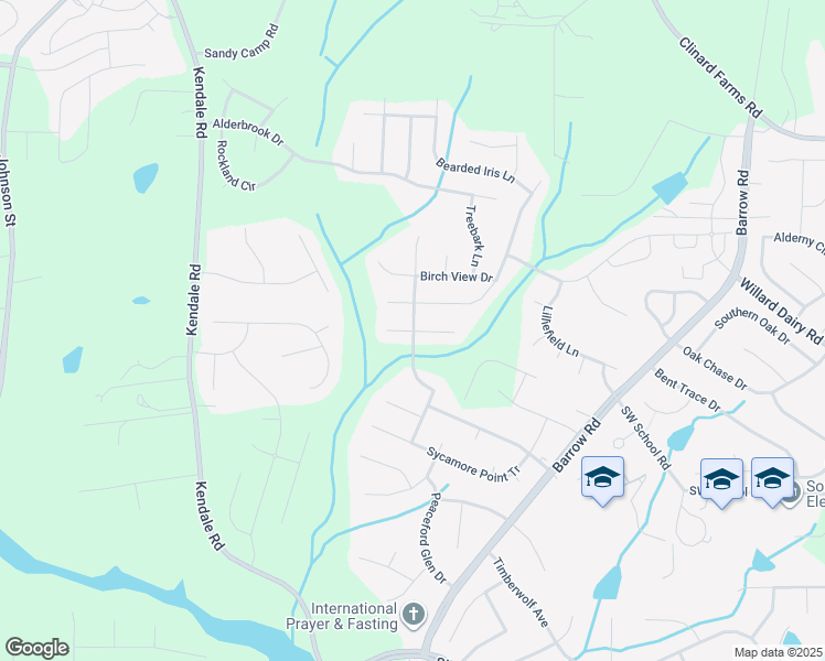 map of restaurants, bars, coffee shops, grocery stores, and more near Ironwood Flat Drive in High Point