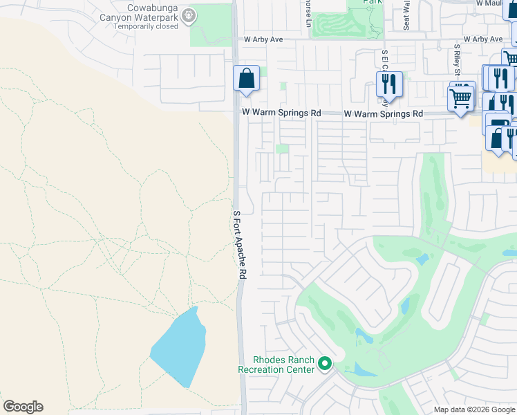 map of restaurants, bars, coffee shops, grocery stores, and more near 119 Standing Stone Street in Las Vegas