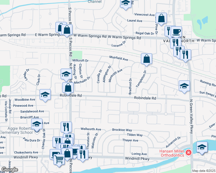 map of restaurants, bars, coffee shops, grocery stores, and more near 314 Abbington Street in Henderson