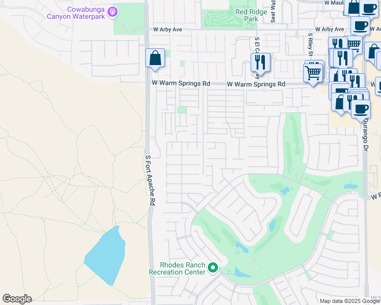 map of restaurants, bars, coffee shops, grocery stores, and more near 196 Lenape Heights Avenue in Las Vegas