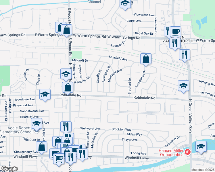 map of restaurants, bars, coffee shops, grocery stores, and more near 314 Abbington Street in Henderson