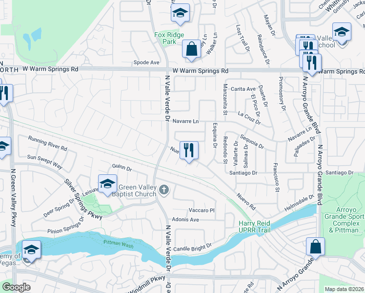 map of restaurants, bars, coffee shops, grocery stores, and more near 331 Pella Drive in Henderson