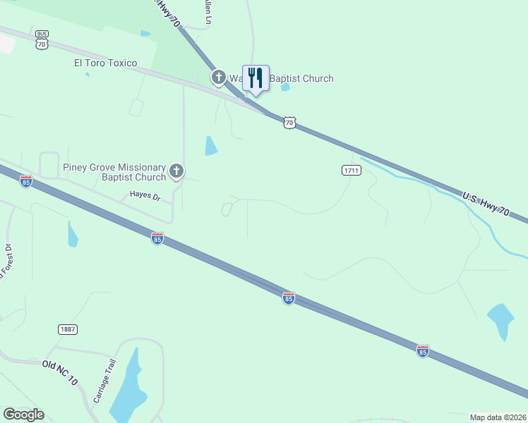 map of restaurants, bars, coffee shops, grocery stores, and more near 3203 Seven Springs Road in Hillsborough
