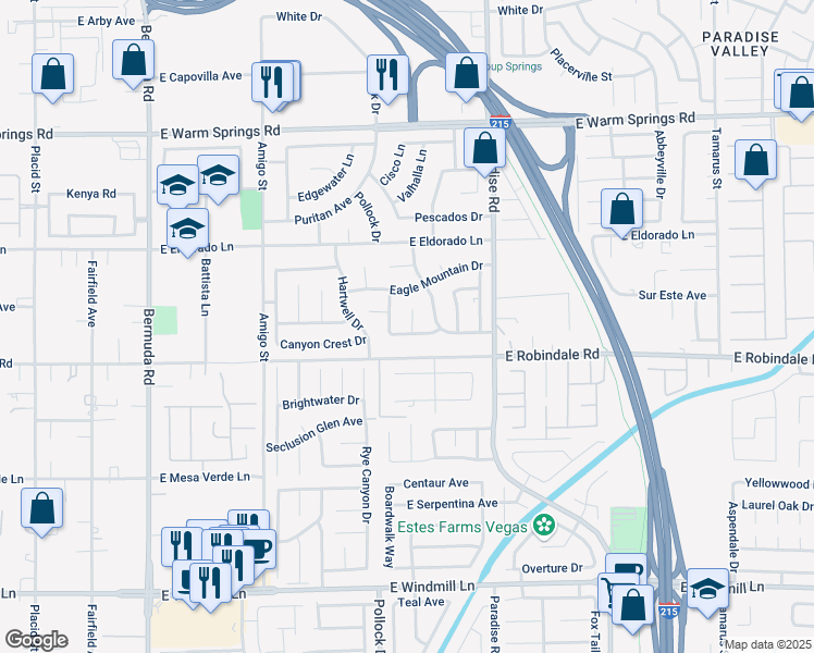 map of restaurants, bars, coffee shops, grocery stores, and more near 850 Buffwood Avenue in Las Vegas