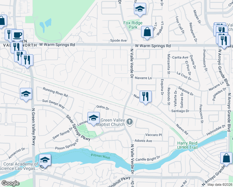 map of restaurants, bars, coffee shops, grocery stores, and more near 325 Cuzco Ct in Henderson