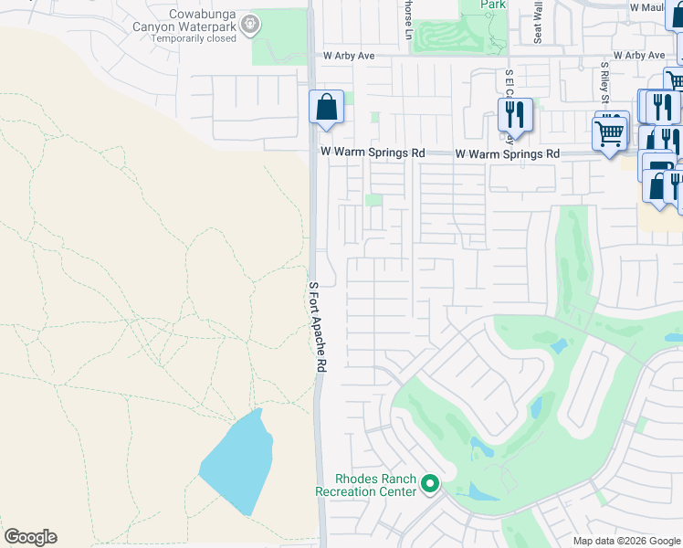 map of restaurants, bars, coffee shops, grocery stores, and more near 125 Standing Stone Street in Las Vegas