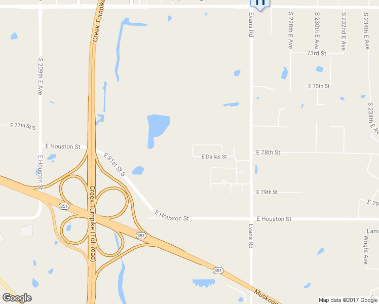 map of restaurants, bars, coffee shops, grocery stores, and more near 212 South 47th Street in Broken Arrow