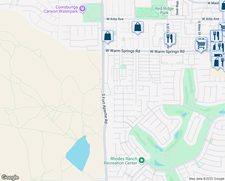 map of restaurants, bars, coffee shops, grocery stores, and more near 125 Standing Stone Street in Las Vegas