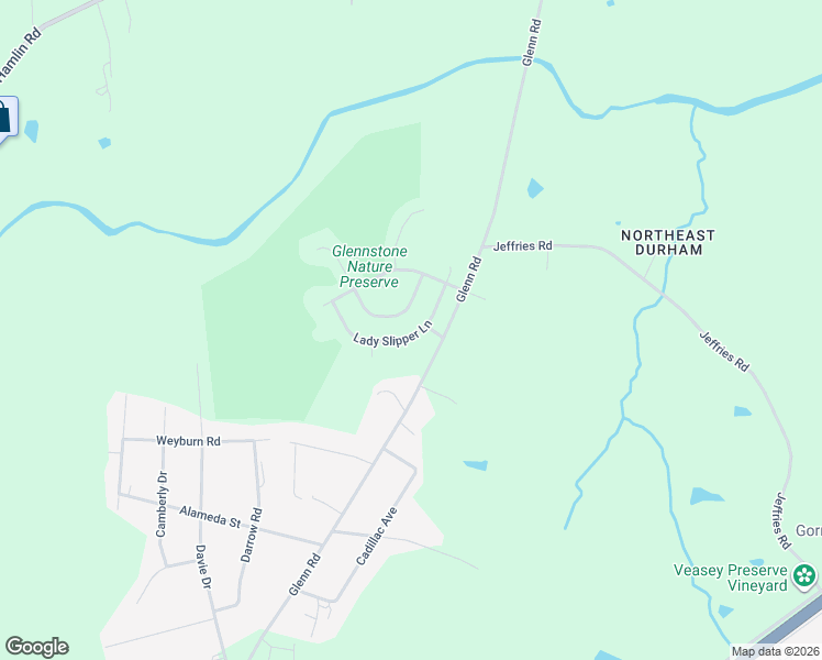 map of restaurants, bars, coffee shops, grocery stores, and more near 4117 Lady Slipper Lane in Durham