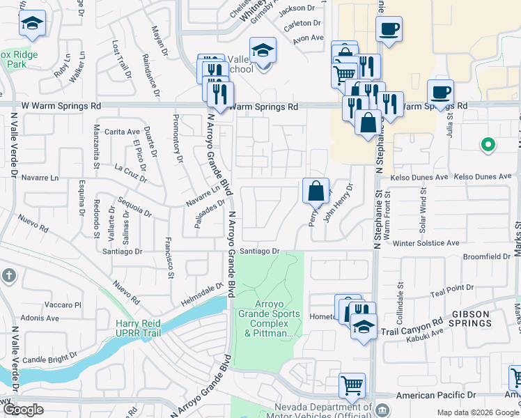 map of restaurants, bars, coffee shops, grocery stores, and more near 324 Greenleaf Glen Street in Henderson