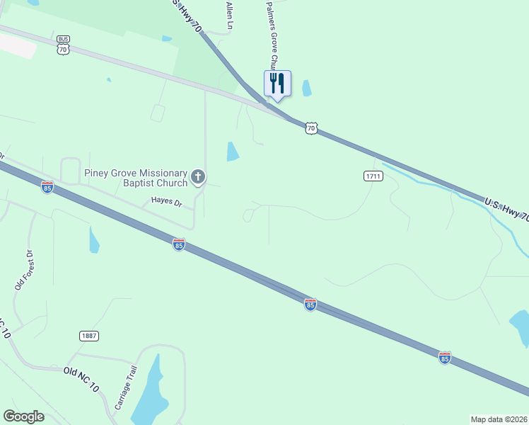 map of restaurants, bars, coffee shops, grocery stores, and more near 3203-3207 Seven Springs Road in Hillsborough
