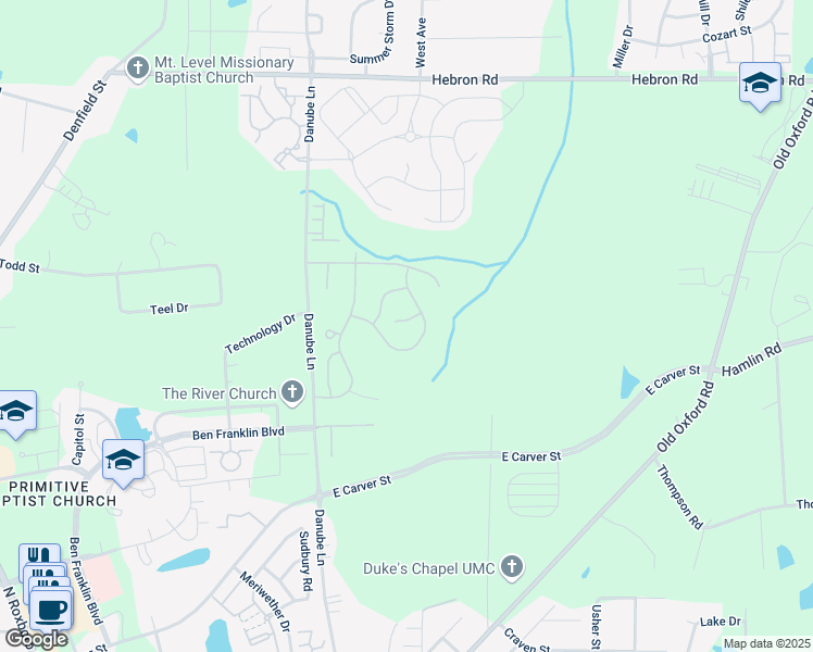 map of restaurants, bars, coffee shops, grocery stores, and more near 11 Grifton Place in Durham