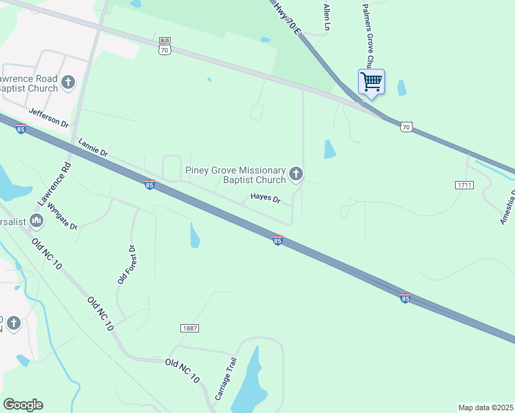 map of restaurants, bars, coffee shops, grocery stores, and more near 2716 Lannie Drive in Hillsborough