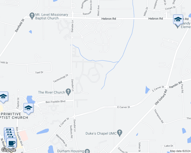 map of restaurants, bars, coffee shops, grocery stores, and more near 9 Grifton Place in Durham