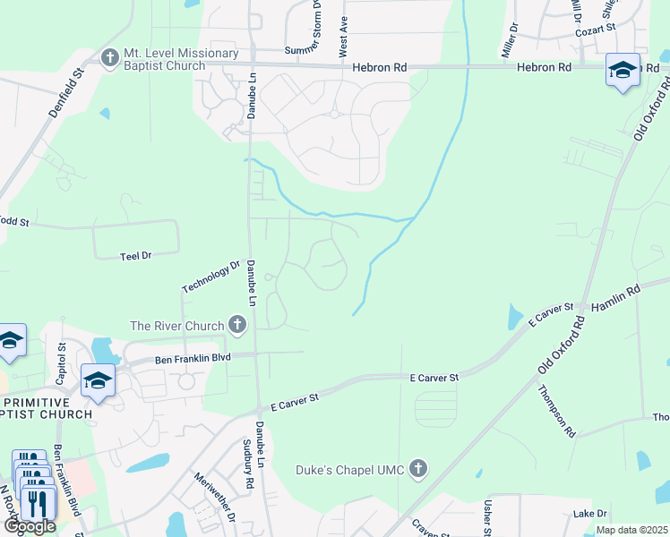 map of restaurants, bars, coffee shops, grocery stores, and more near 11 Grifton Place in Durham