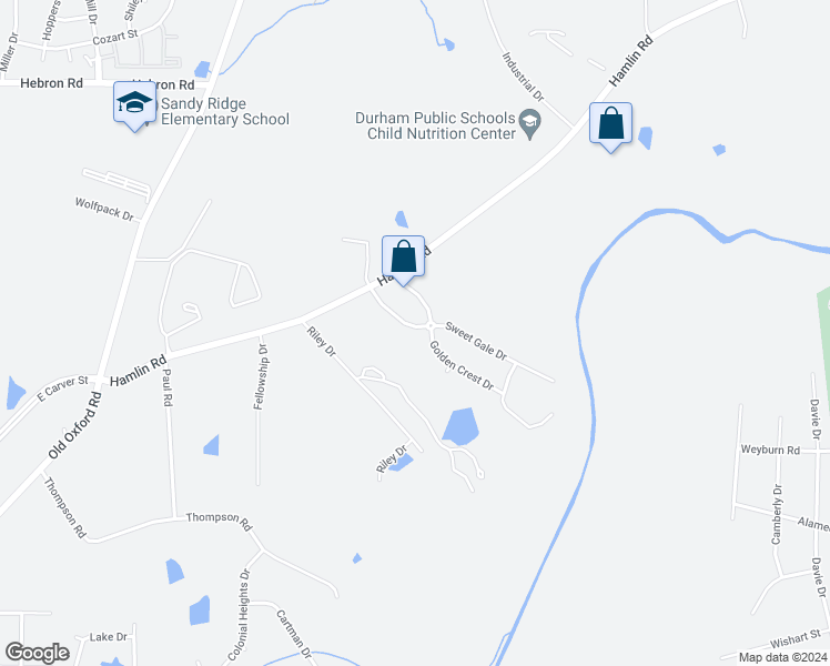 map of restaurants, bars, coffee shops, grocery stores, and more near 1107 Sweet Gale Drive in Durham