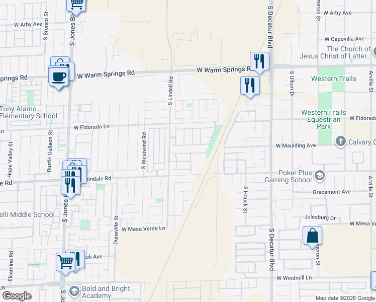 map of restaurants, bars, coffee shops, grocery stores, and more near 5394 Floating Flower Avenue in Las Vegas