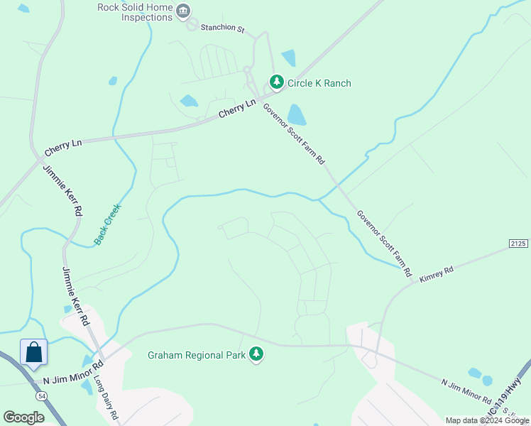 map of restaurants, bars, coffee shops, grocery stores, and more near 1909 Puffin Drive in Haw River