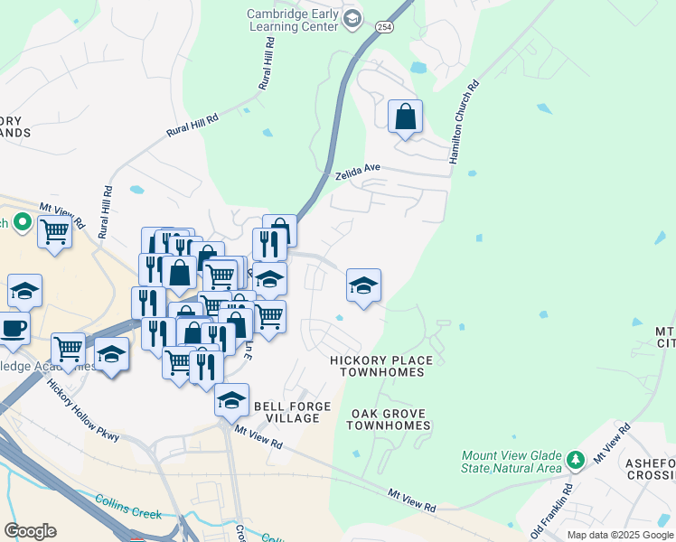 map of restaurants, bars, coffee shops, grocery stores, and more near 1470 Eagle View Boulevard in Nashville