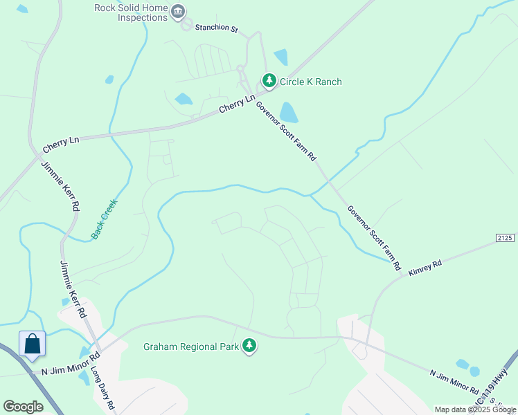 map of restaurants, bars, coffee shops, grocery stores, and more near 1909 Puffin Drive in Haw River