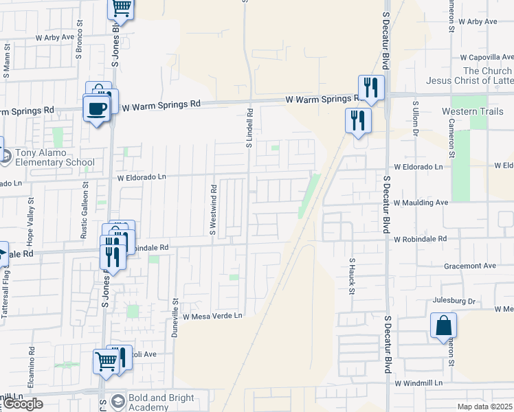 map of restaurants, bars, coffee shops, grocery stores, and more near 5481 Railroad River Avenue in Las Vegas