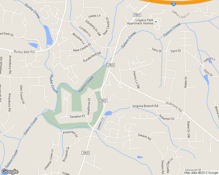 map of restaurants, bars, coffee shops, grocery stores, and more near 434 Ivy Glen Drive in Winston-Salem