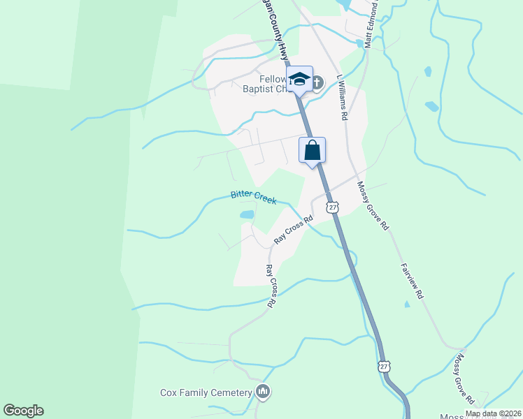 map of restaurants, bars, coffee shops, grocery stores, and more near 118 Jones Road in Harriman