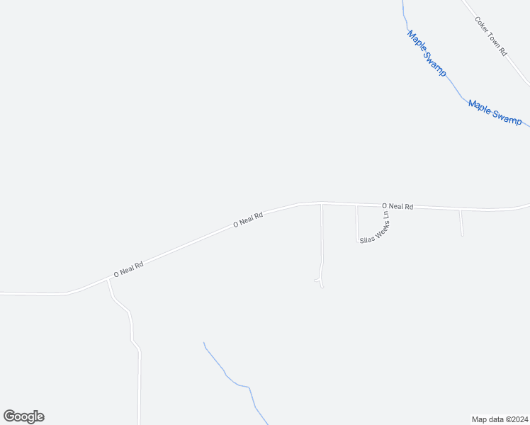 map of restaurants, bars, coffee shops, grocery stores, and more near O Neal Road in Edgecombe County