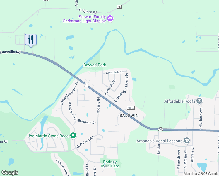map of restaurants, bars, coffee shops, grocery stores, and more near 986 Regency Drive in Fayetteville