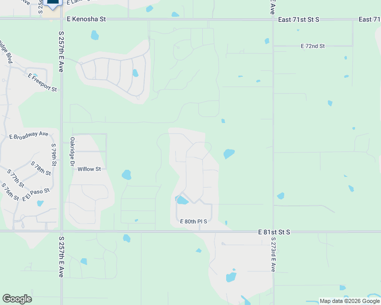 map of restaurants, bars, coffee shops, grocery stores, and more near in Broken Arrow