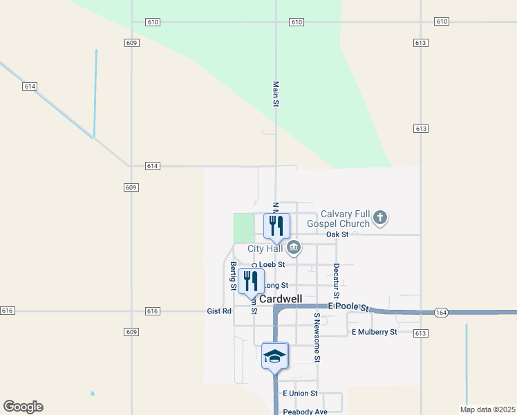 map of restaurants, bars, coffee shops, grocery stores, and more near 108 Hicks Street in Cardwell
