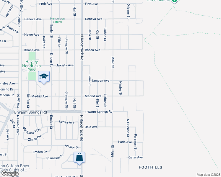 map of restaurants, bars, coffee shops, grocery stores, and more near 312 Milan Street in Henderson