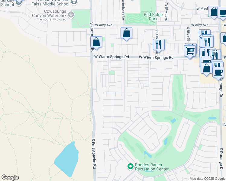 map of restaurants, bars, coffee shops, grocery stores, and more near 218 Locust Valley Avenue in Las Vegas
