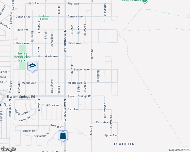 map of restaurants, bars, coffee shops, grocery stores, and more near 304 North Naples Street in Henderson