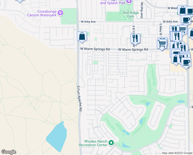 map of restaurants, bars, coffee shops, grocery stores, and more near 218 Locust Valley Avenue in Las Vegas