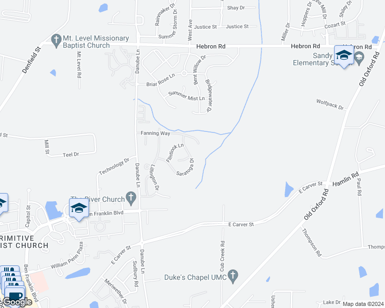 map of restaurants, bars, coffee shops, grocery stores, and more near 896 Saratoga Drive in Durham