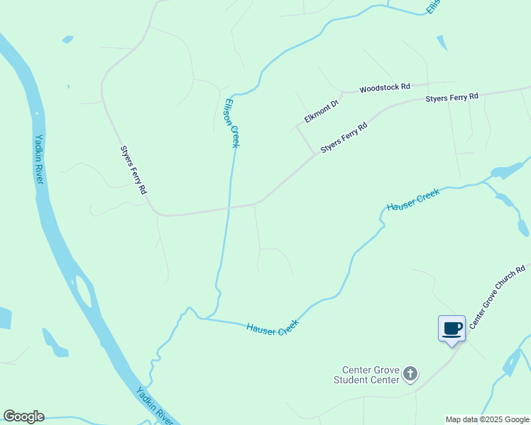 map of restaurants, bars, coffee shops, grocery stores, and more near 8320 Styers Ferry Road in Clemmons