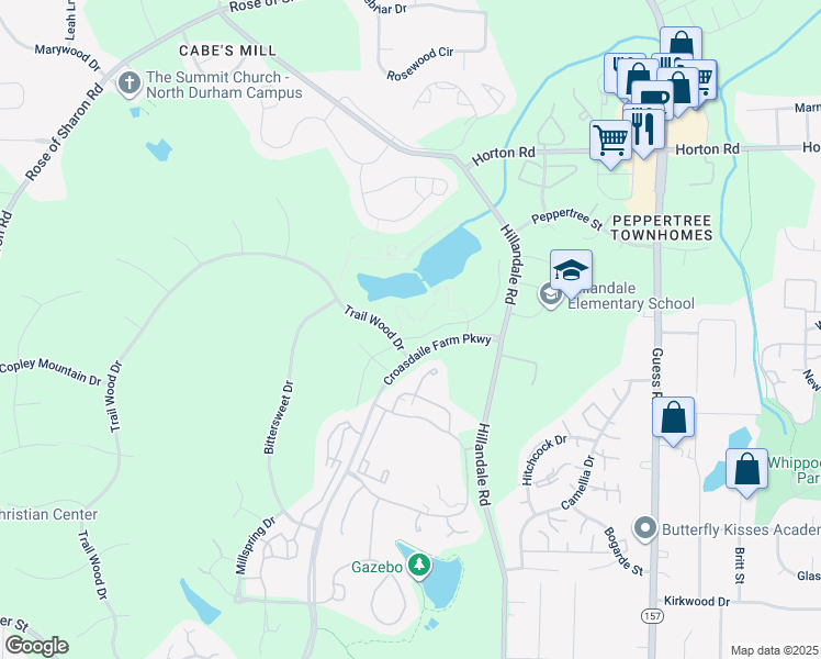 map of restaurants, bars, coffee shops, grocery stores, and more near in Durham