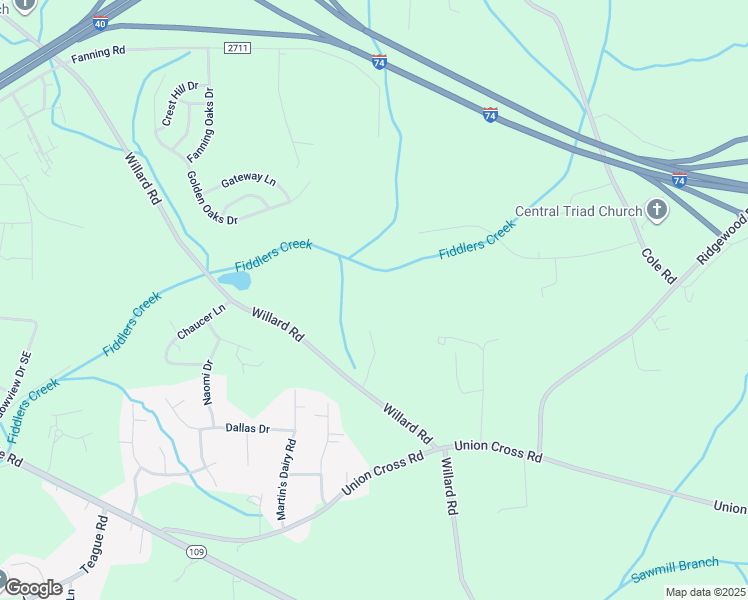 map of restaurants, bars, coffee shops, grocery stores, and more near 3226 Ginger Creek Lane in Winston-Salem