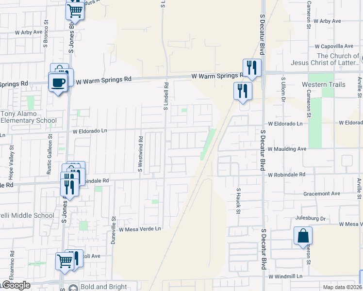 map of restaurants, bars, coffee shops, grocery stores, and more near 7544 Garden Galley Street in Las Vegas