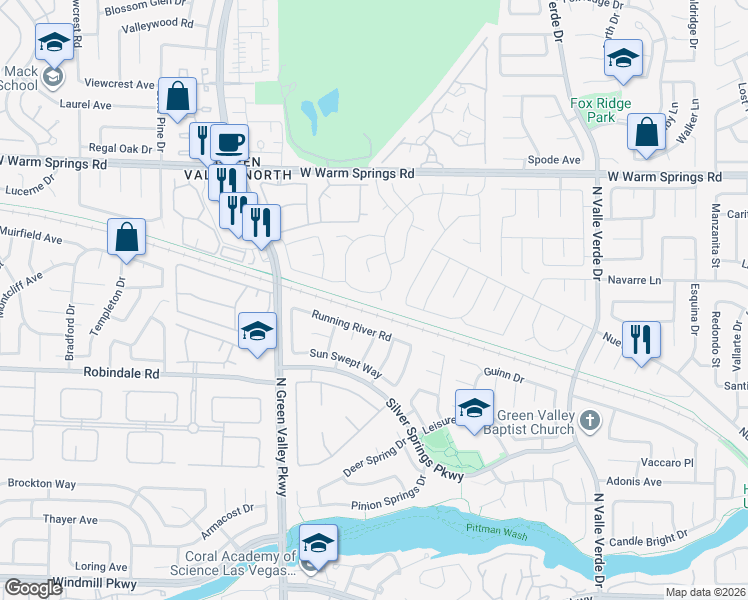 map of restaurants, bars, coffee shops, grocery stores, and more near 335 Merit Court in Henderson