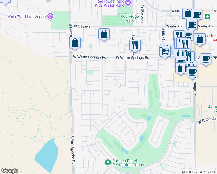 map of restaurants, bars, coffee shops, grocery stores, and more near 9165 Beauchamp Avenue in Las Vegas