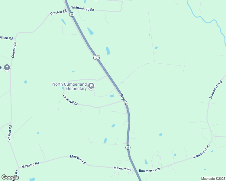 map of restaurants, bars, coffee shops, grocery stores, and more near 7657 U.S. 127 in Crossville