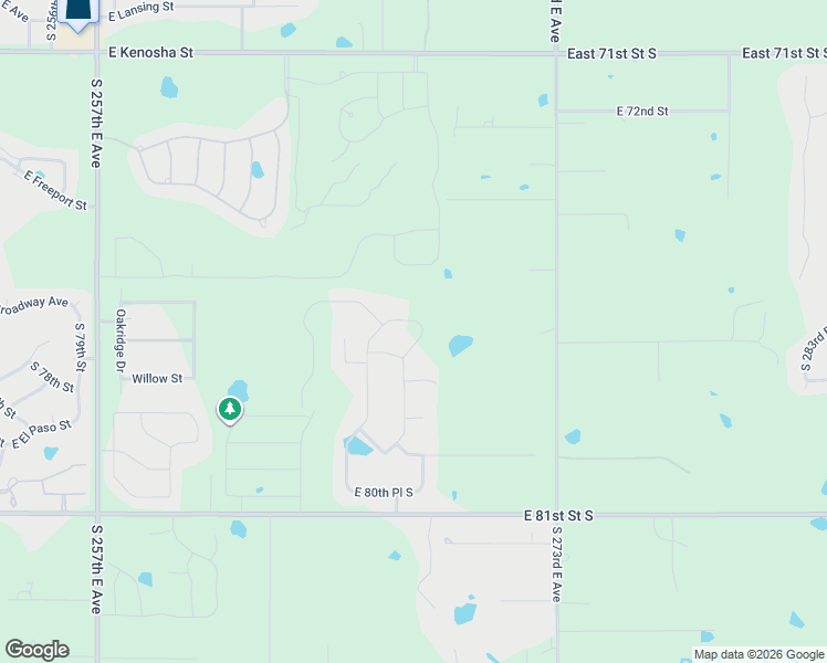 map of restaurants, bars, coffee shops, grocery stores, and more near 8908 East Commercial Street in Broken Arrow