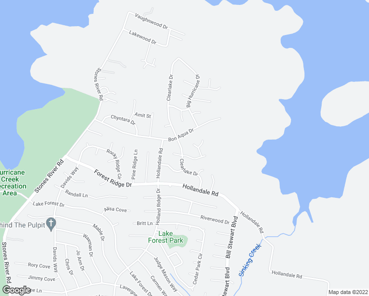 map of restaurants, bars, coffee shops, grocery stores, and more near 302 Clearlake Drive in La Vergne