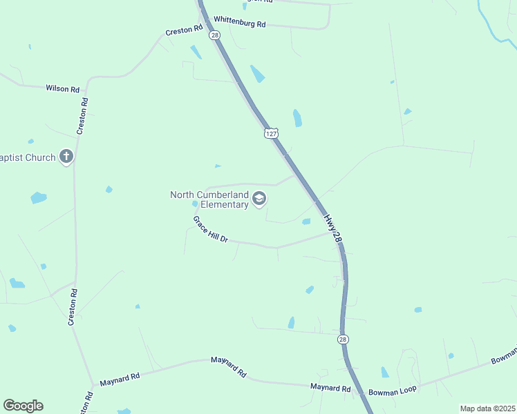 map of restaurants, bars, coffee shops, grocery stores, and more near 7657 U.S. 127 in Crossville