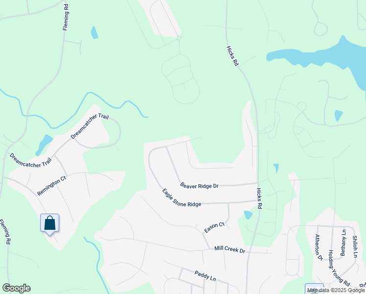 map of restaurants, bars, coffee shops, grocery stores, and more near 10 Broken Lance Drive in Youngsville