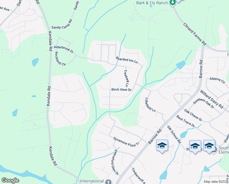 map of restaurants, bars, coffee shops, grocery stores, and more near 2452 Birch View Drive in High Point
